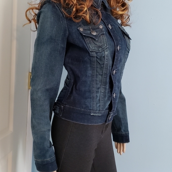 TRUE Religion Jimmy Jean Jacket Women’s XS - Picture 5 of 14